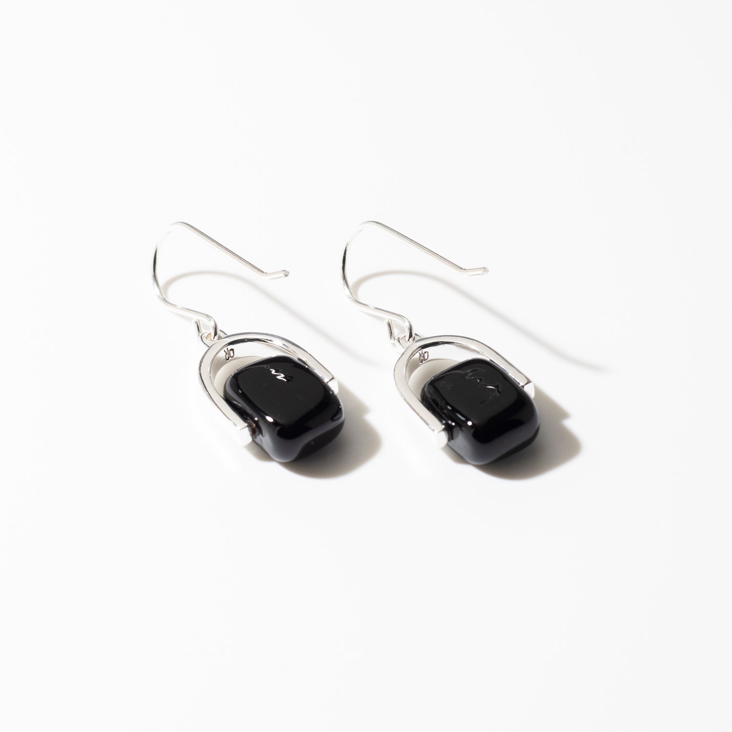 Empress Obsidian - Petite Silver Earrings