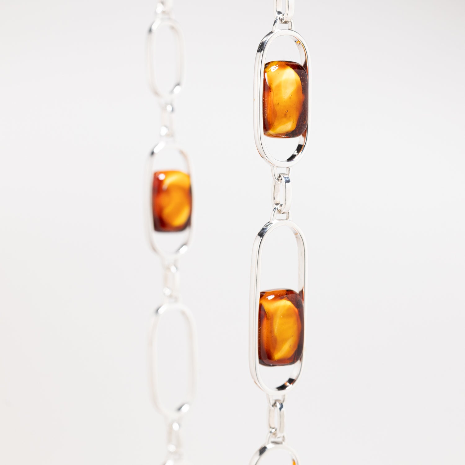 Empire Amberfire - Silver Necklace