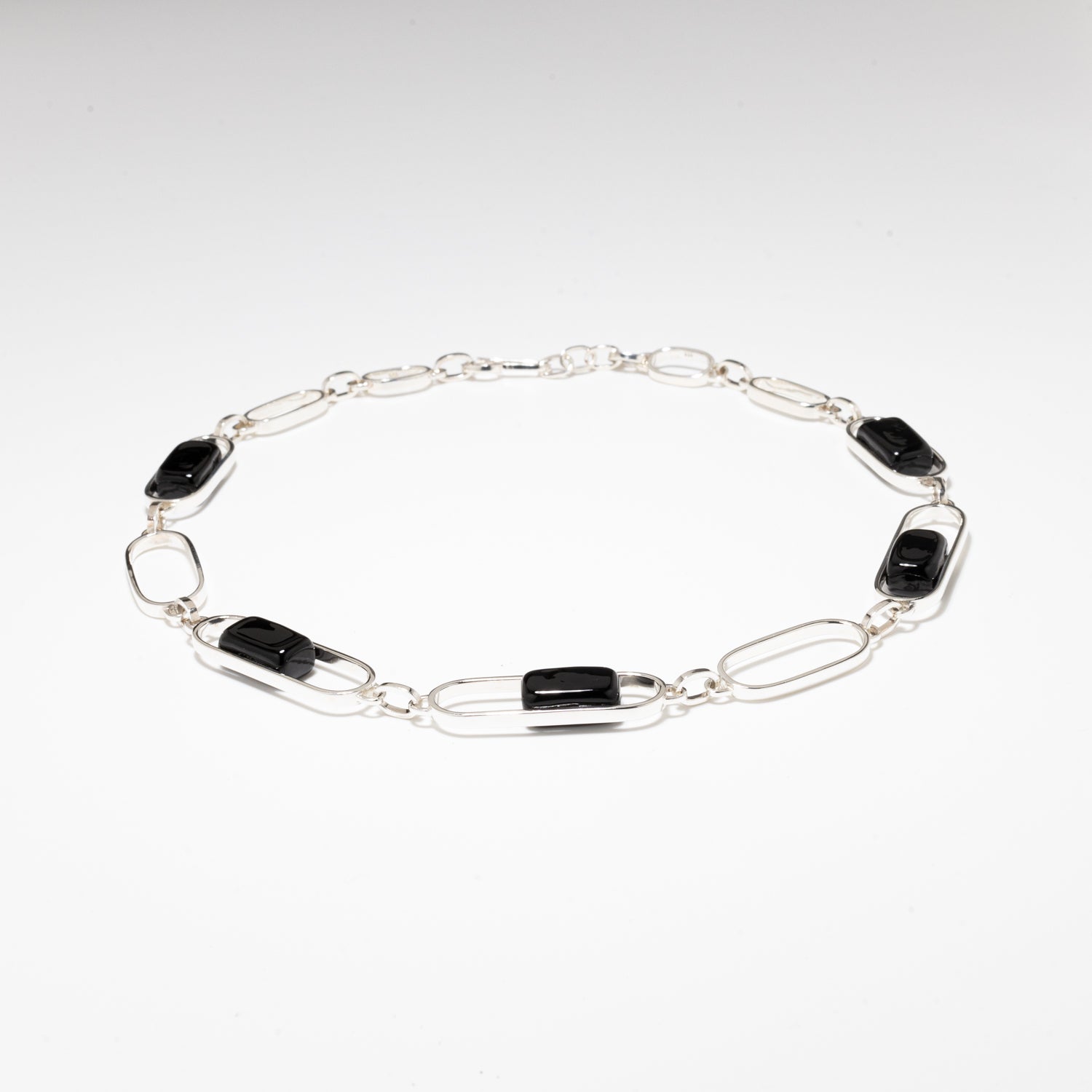 Empire Obsidian - Silver Necklace