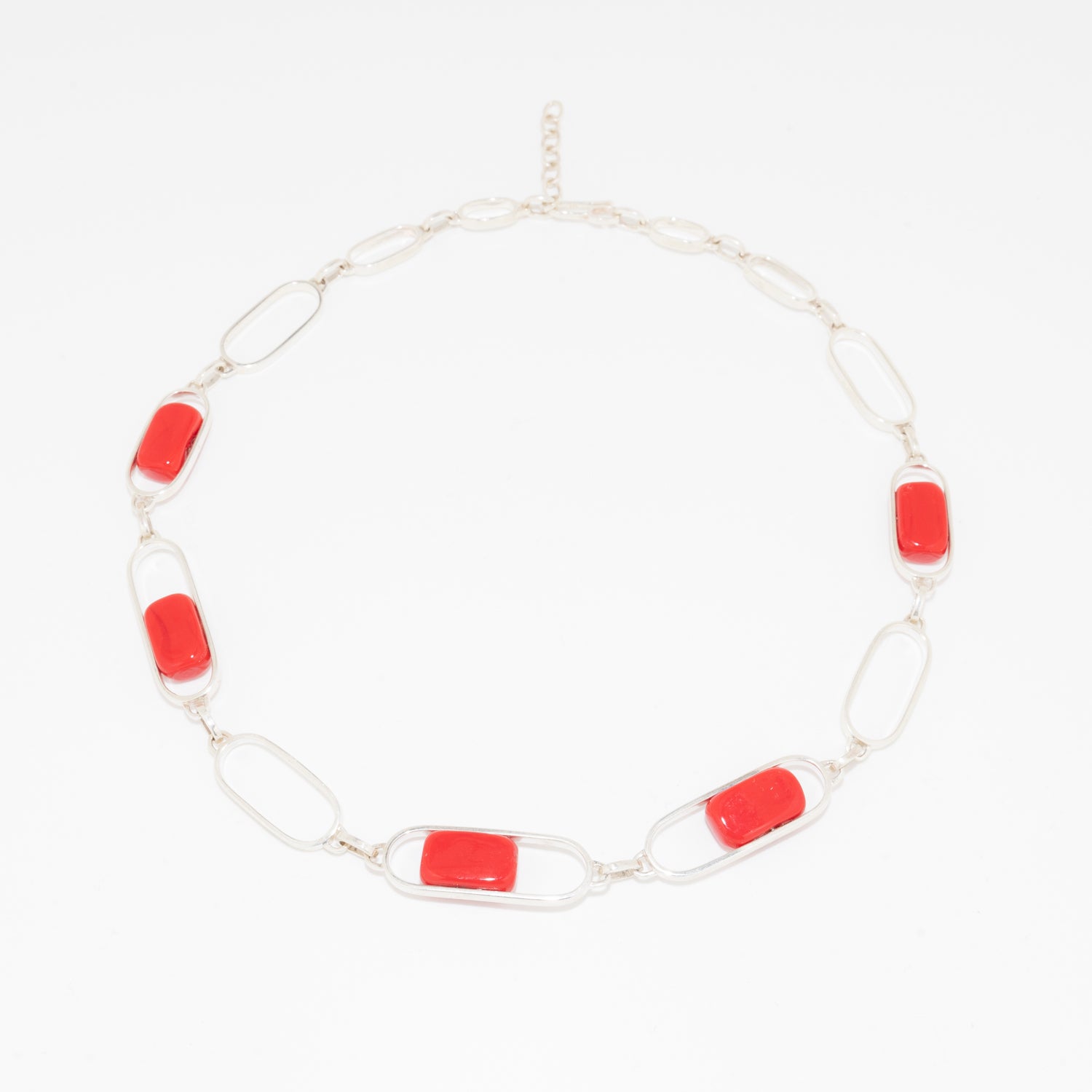 Empire Scarlet - Silver Necklace