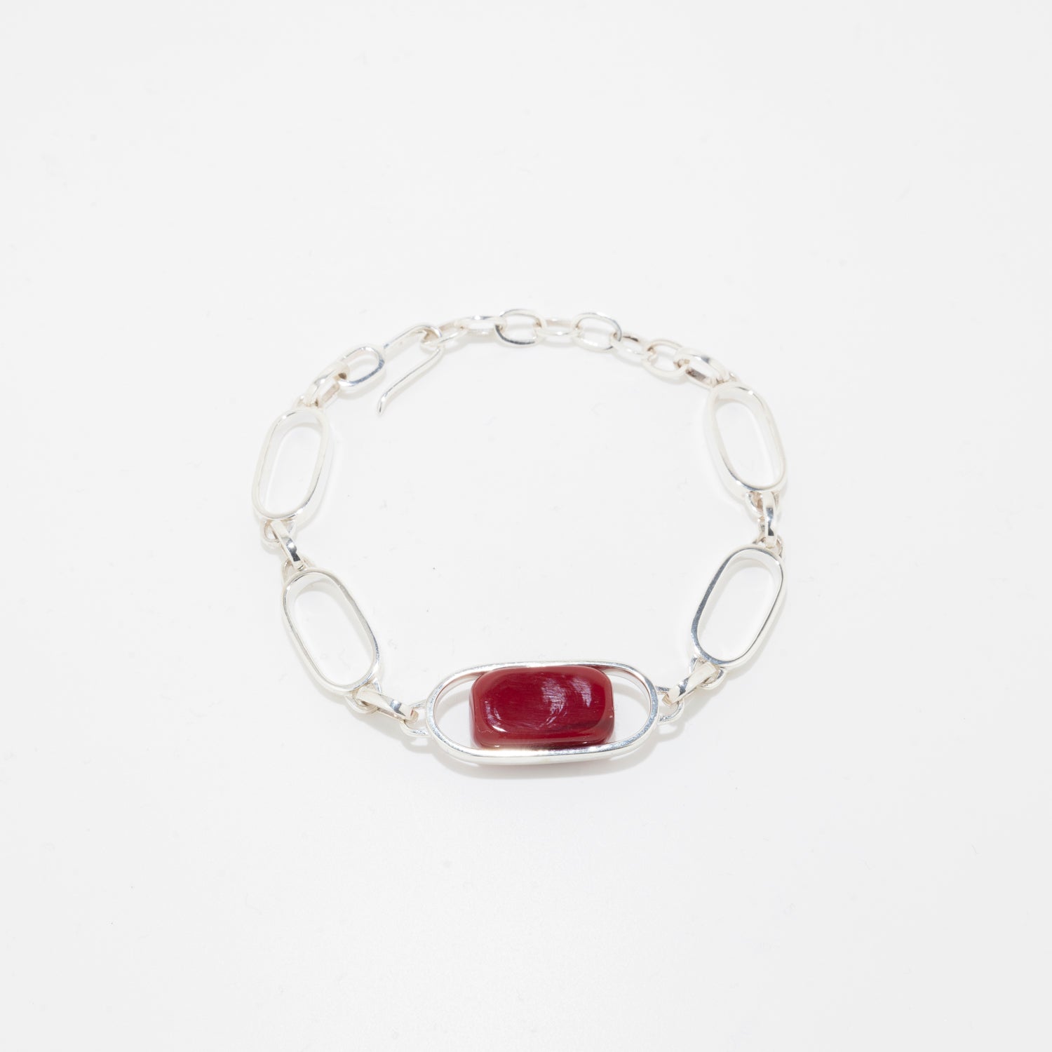 Empire Ruby - Silver Bracelet
