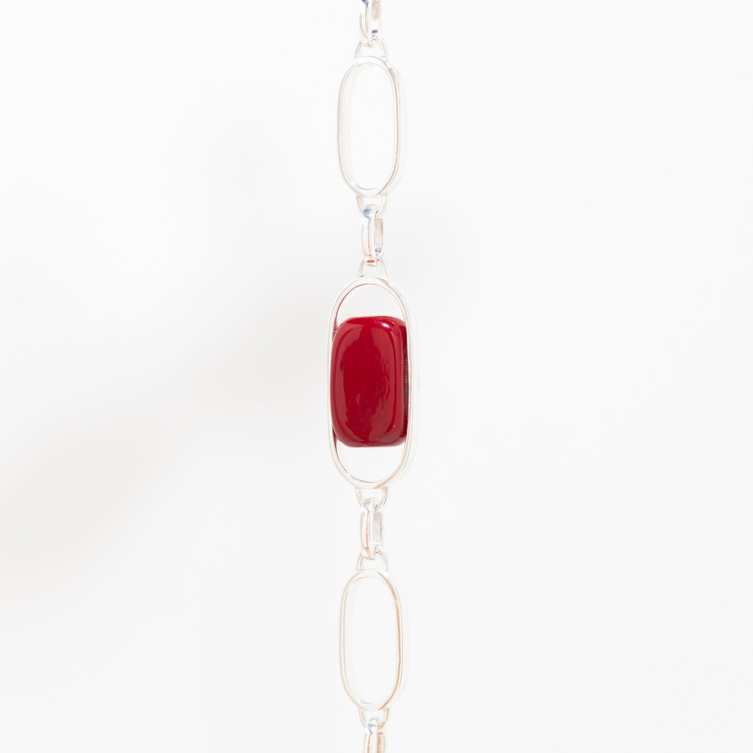 Empire Ruby - Silver Bracelet