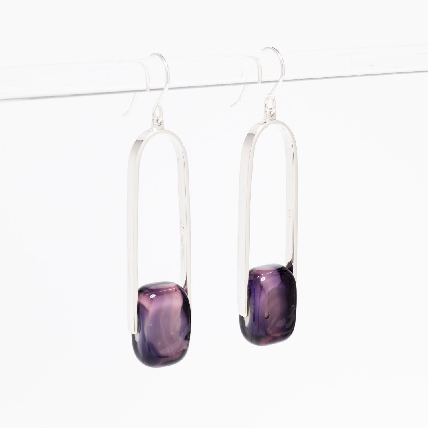 Empire Luxe African Violet - Silver Earrings