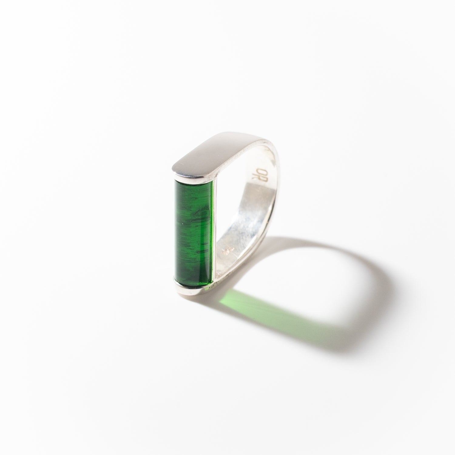 Juno Emerald - Silver Ring