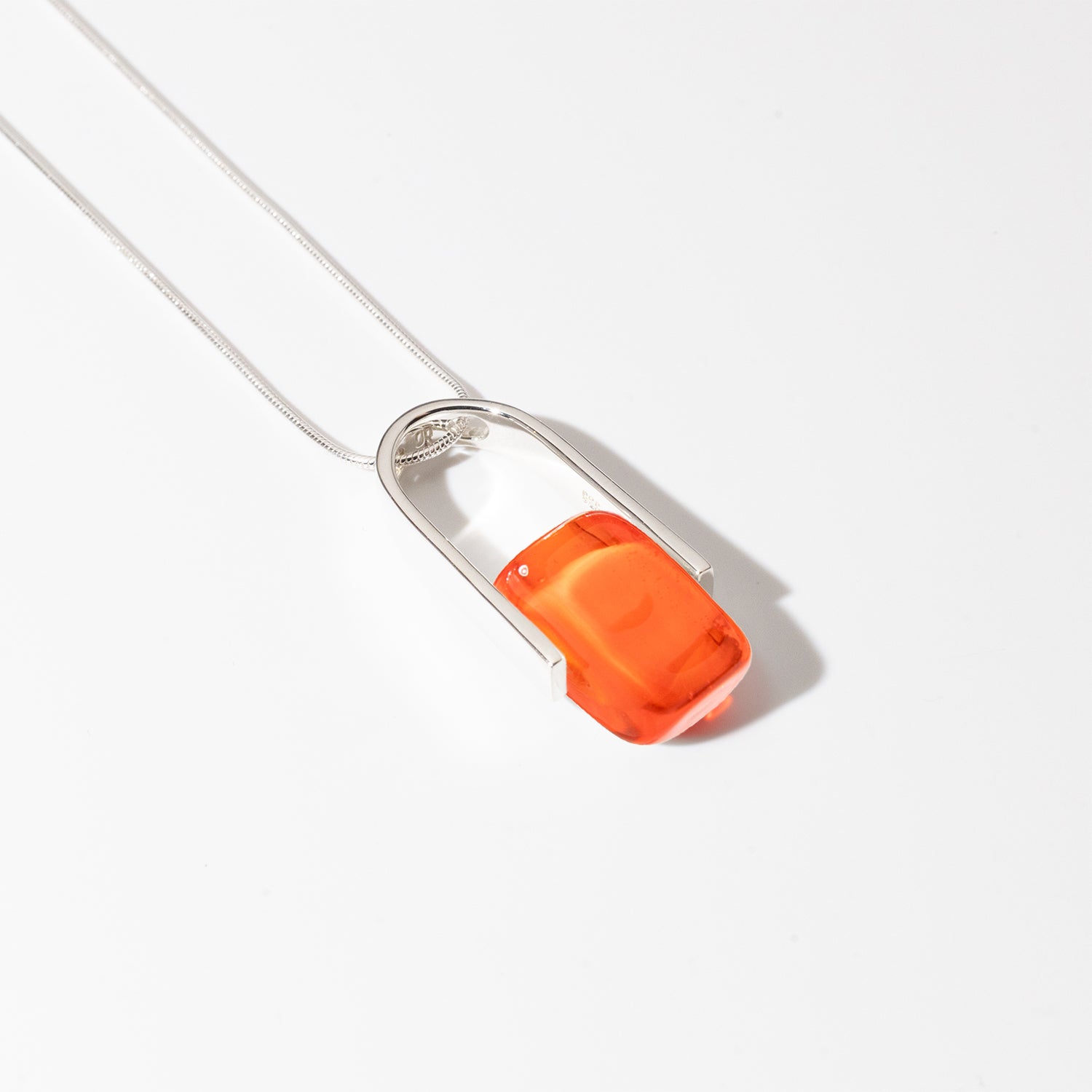 Empire Neon - Silver Pendant Necklace