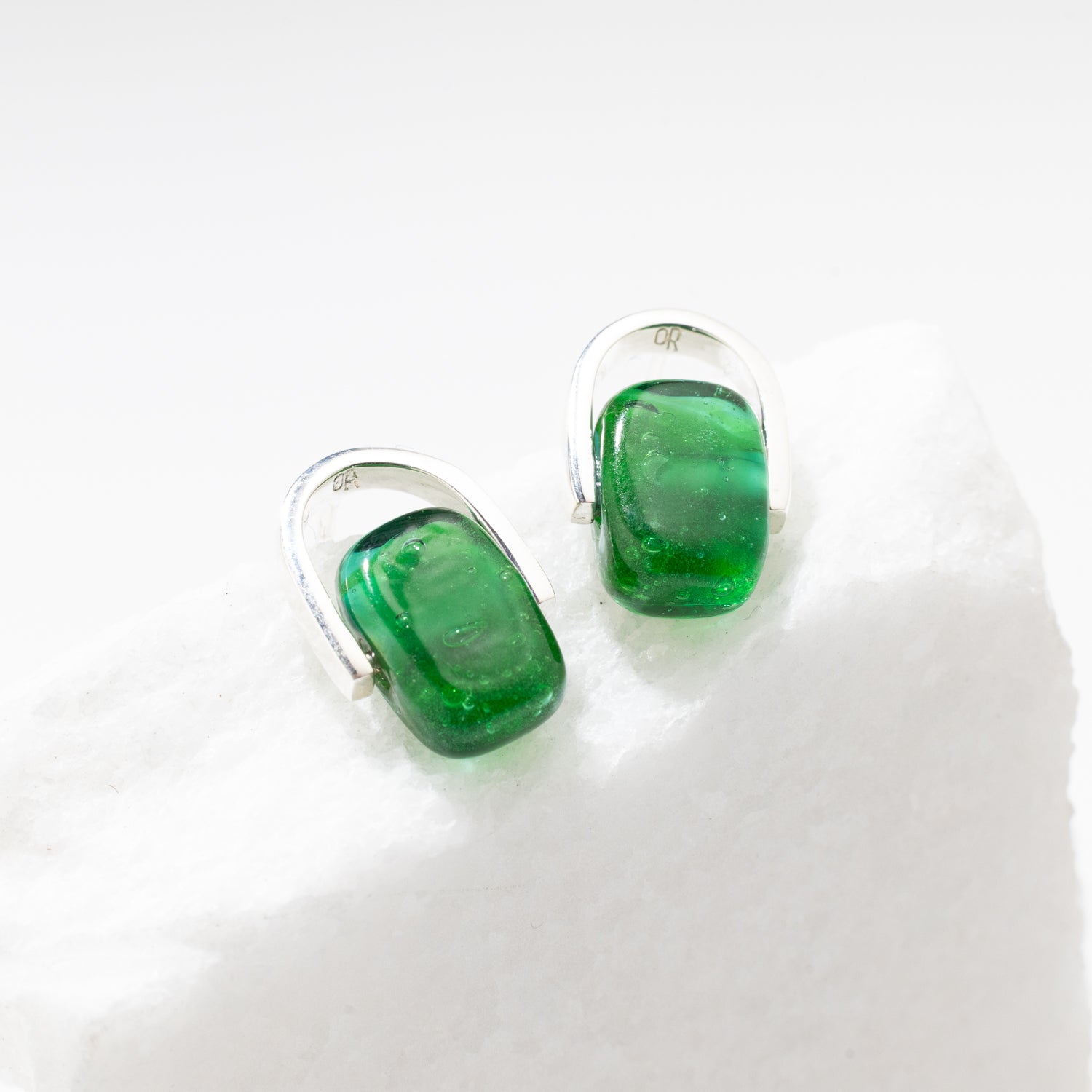 Empire Deep Forest - Silver Stud Earrings