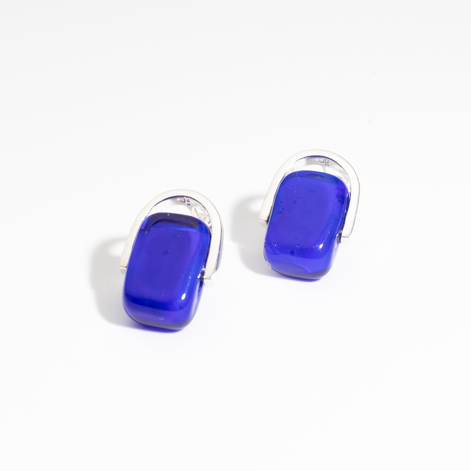 Empire Ultramarine - Silver Stud Earrings