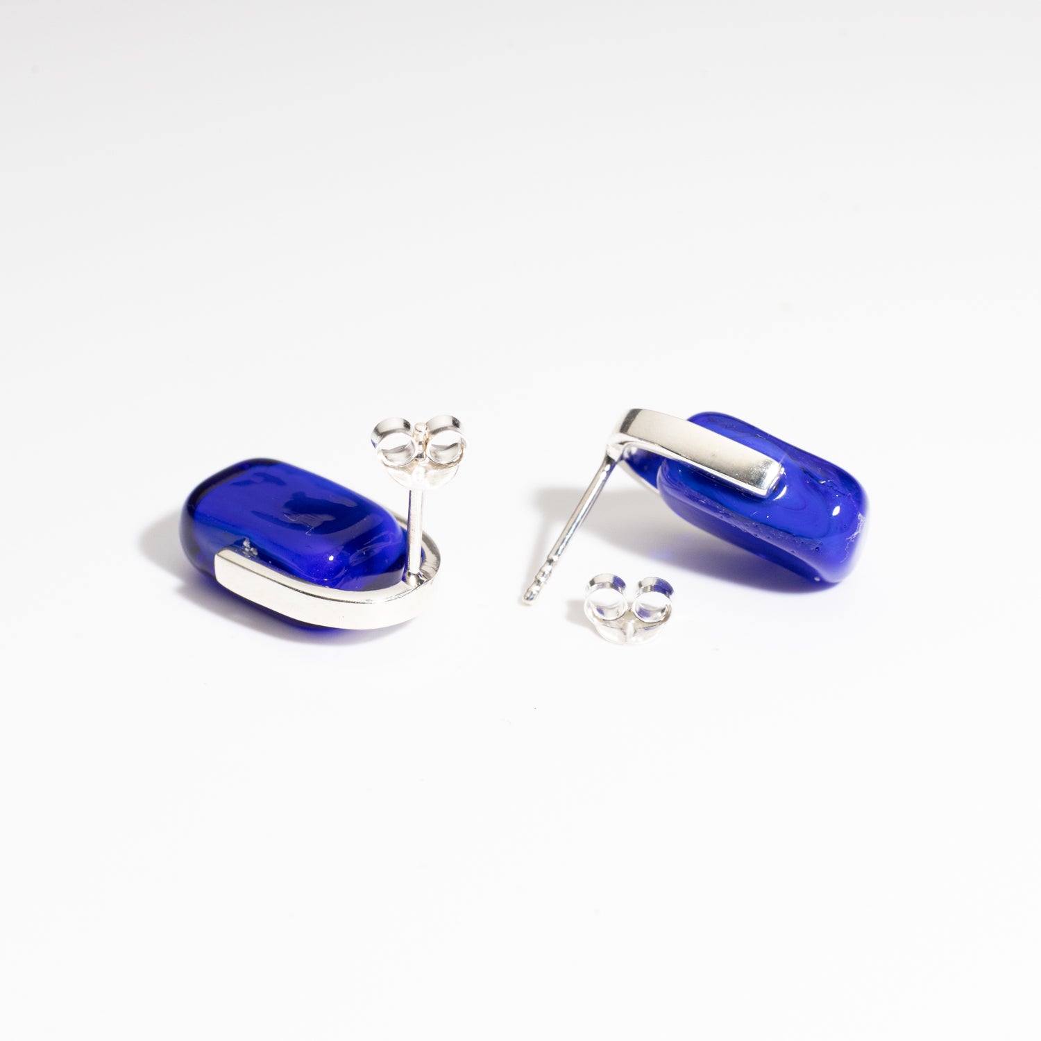 Empire Ultramarine - Silver Stud Earrings