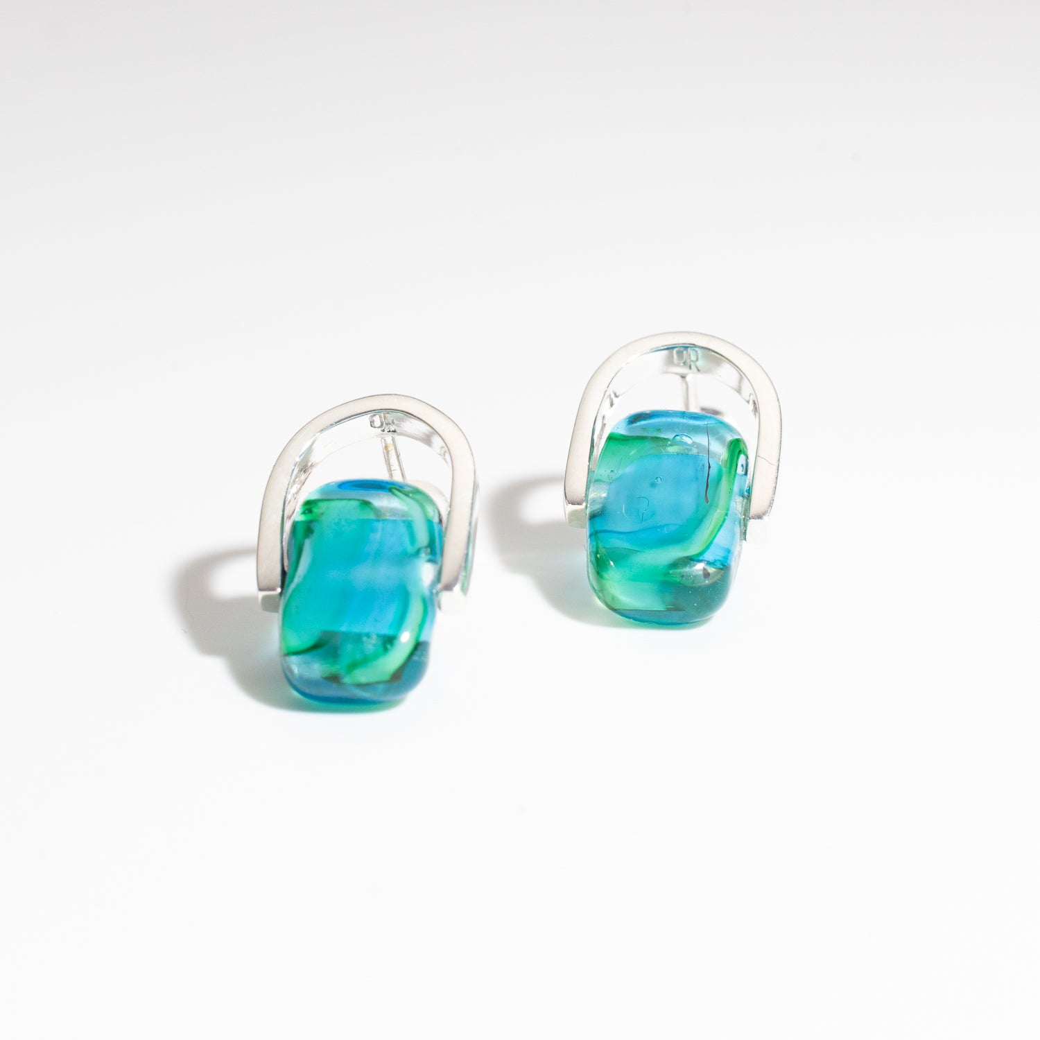 Empire Marine - Silver Stud Earrings