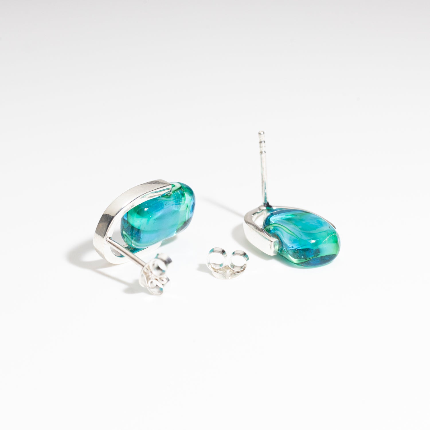 Empire Marine - Silver Stud Earrings