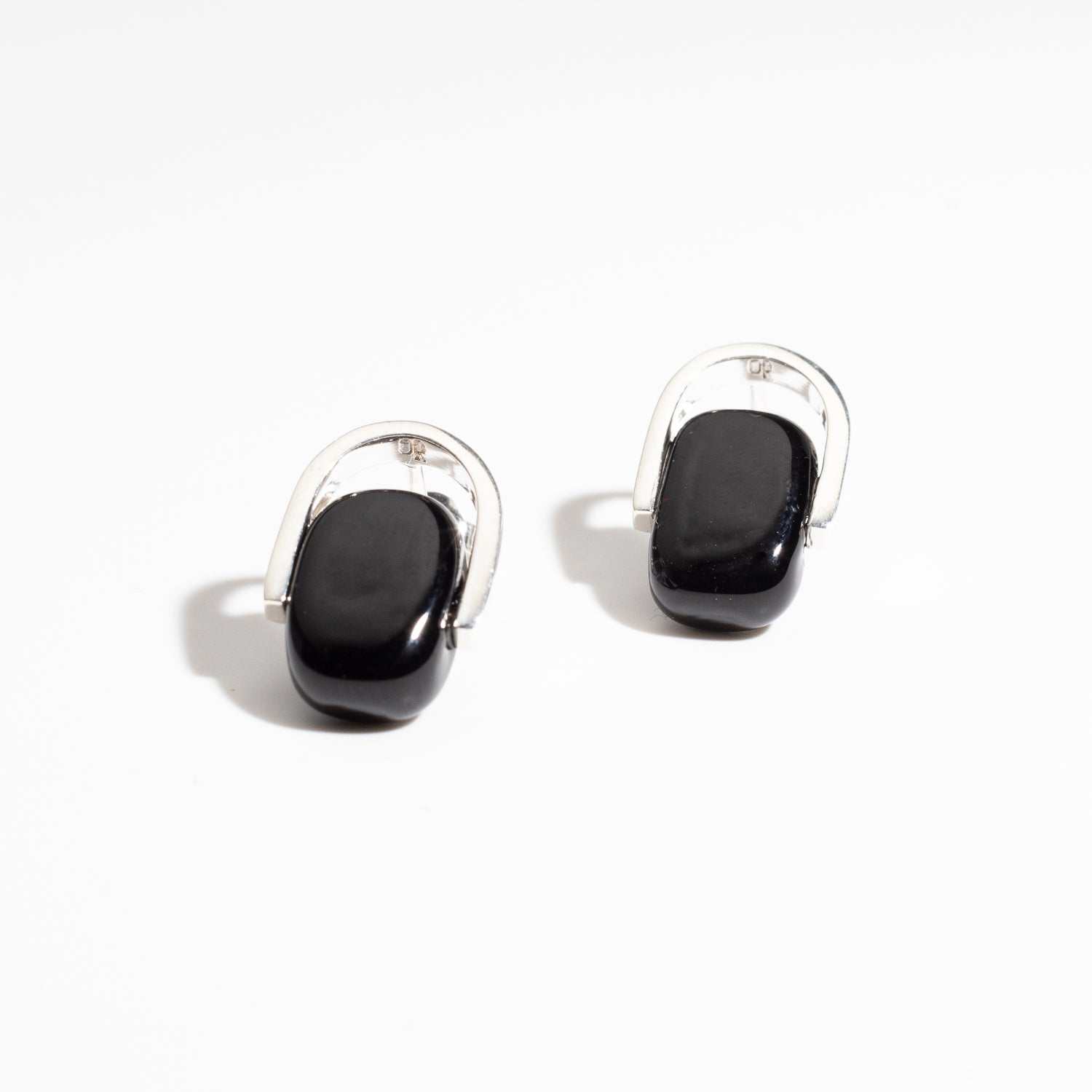 Empire Obsidian - Silver Stud Earrings