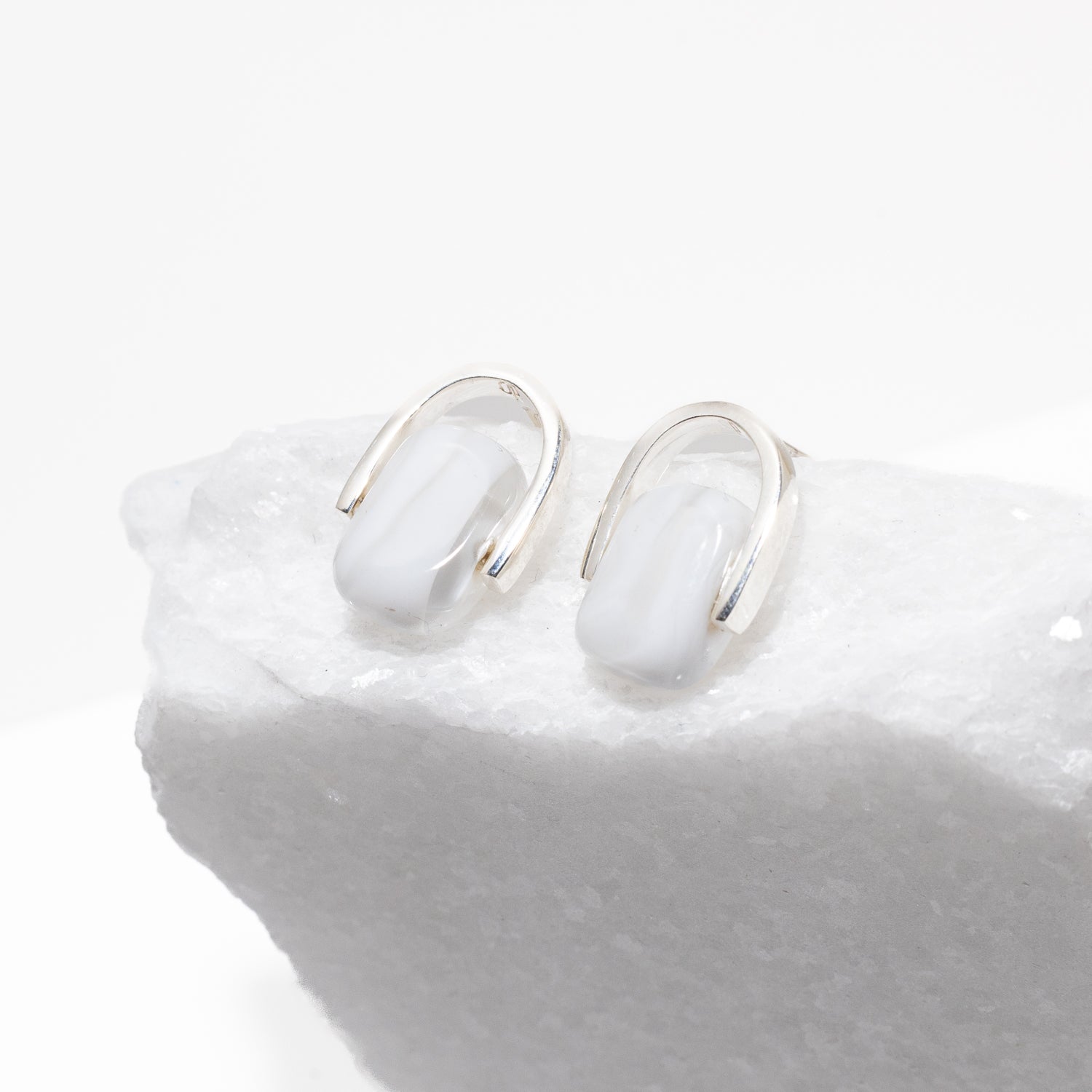 Empire Cloud - Silver Stud Earrings