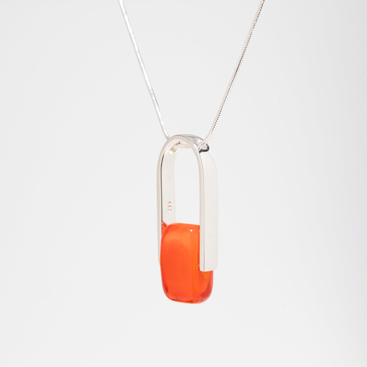 Empire Neon - Silver Pendant Necklace