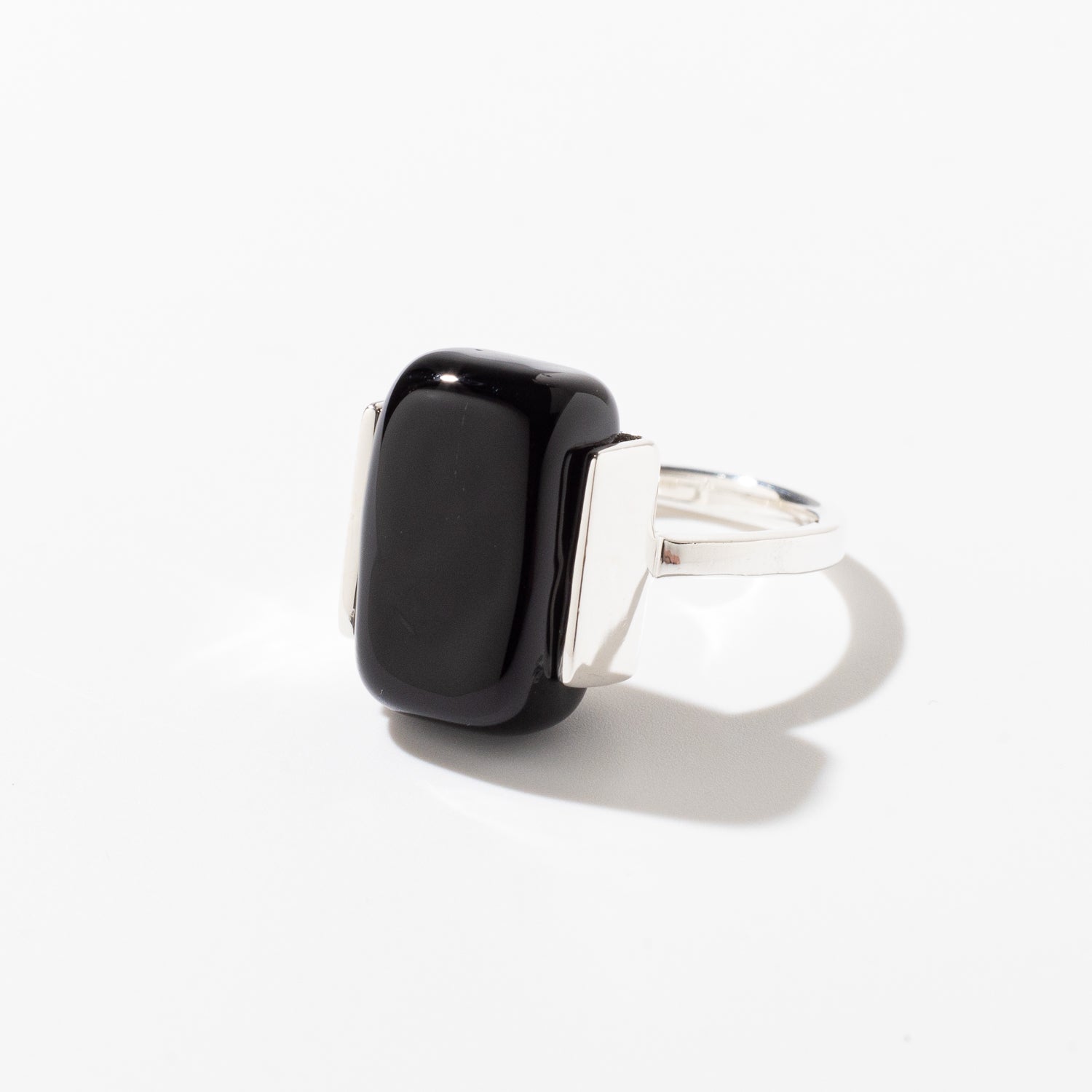 Soho Obsidian - Silver Ring