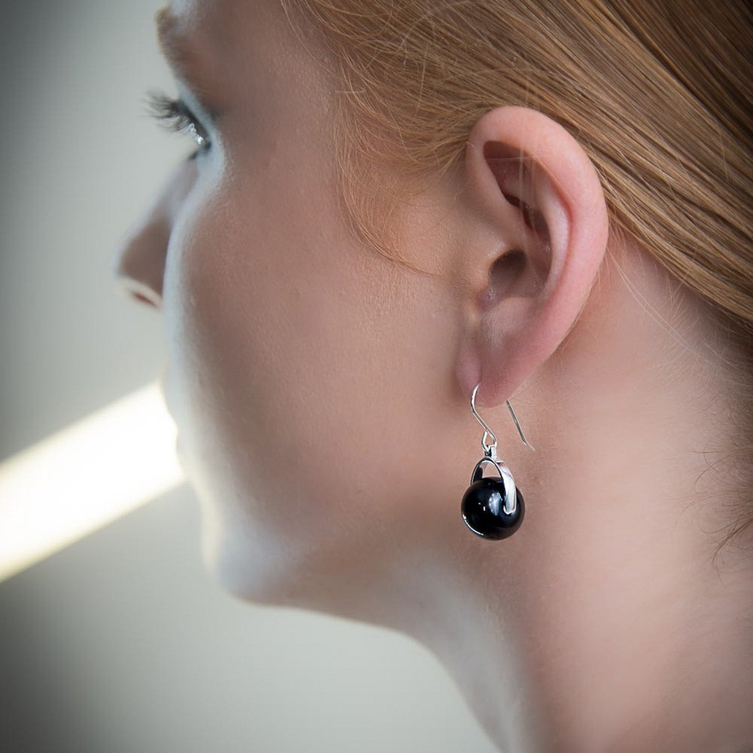Venus Obsidian - Silver Earrings