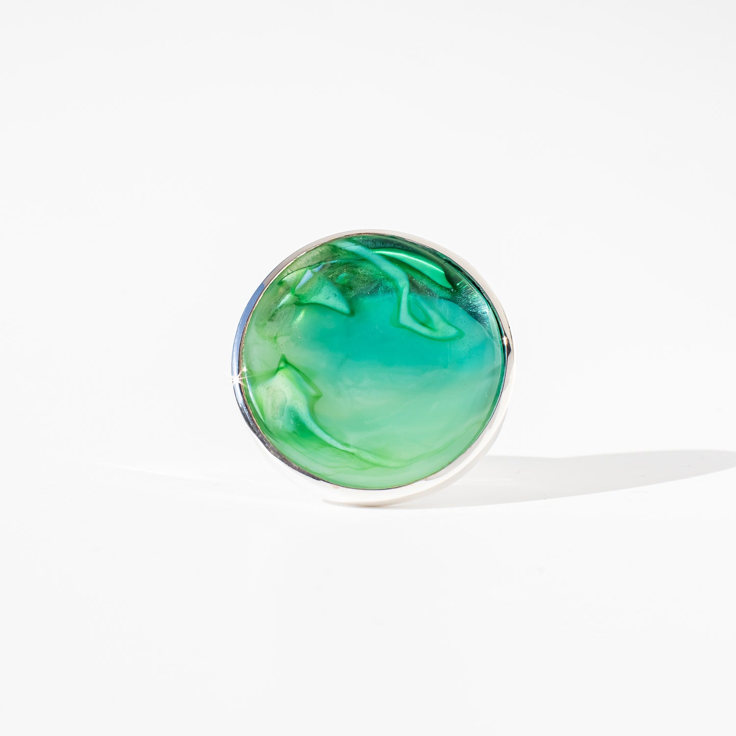 Athena Sea Green - Silver Ring