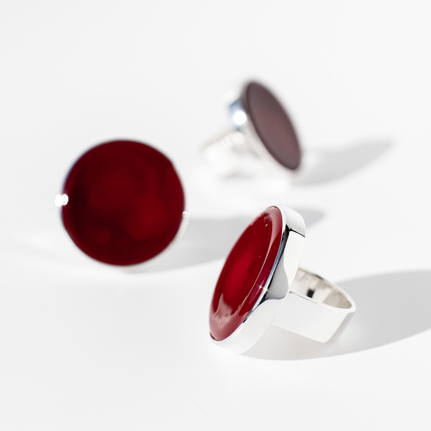 Athena Ruby - Silver Ring