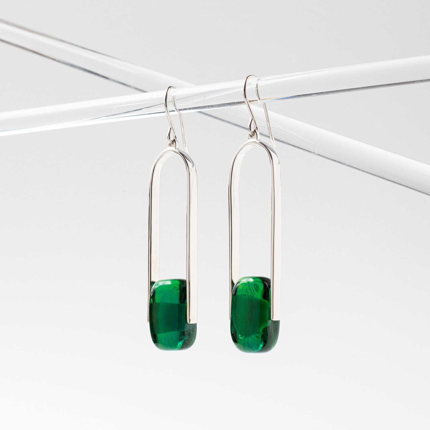 Empire Luxe Deep Forest - Silver Earrings