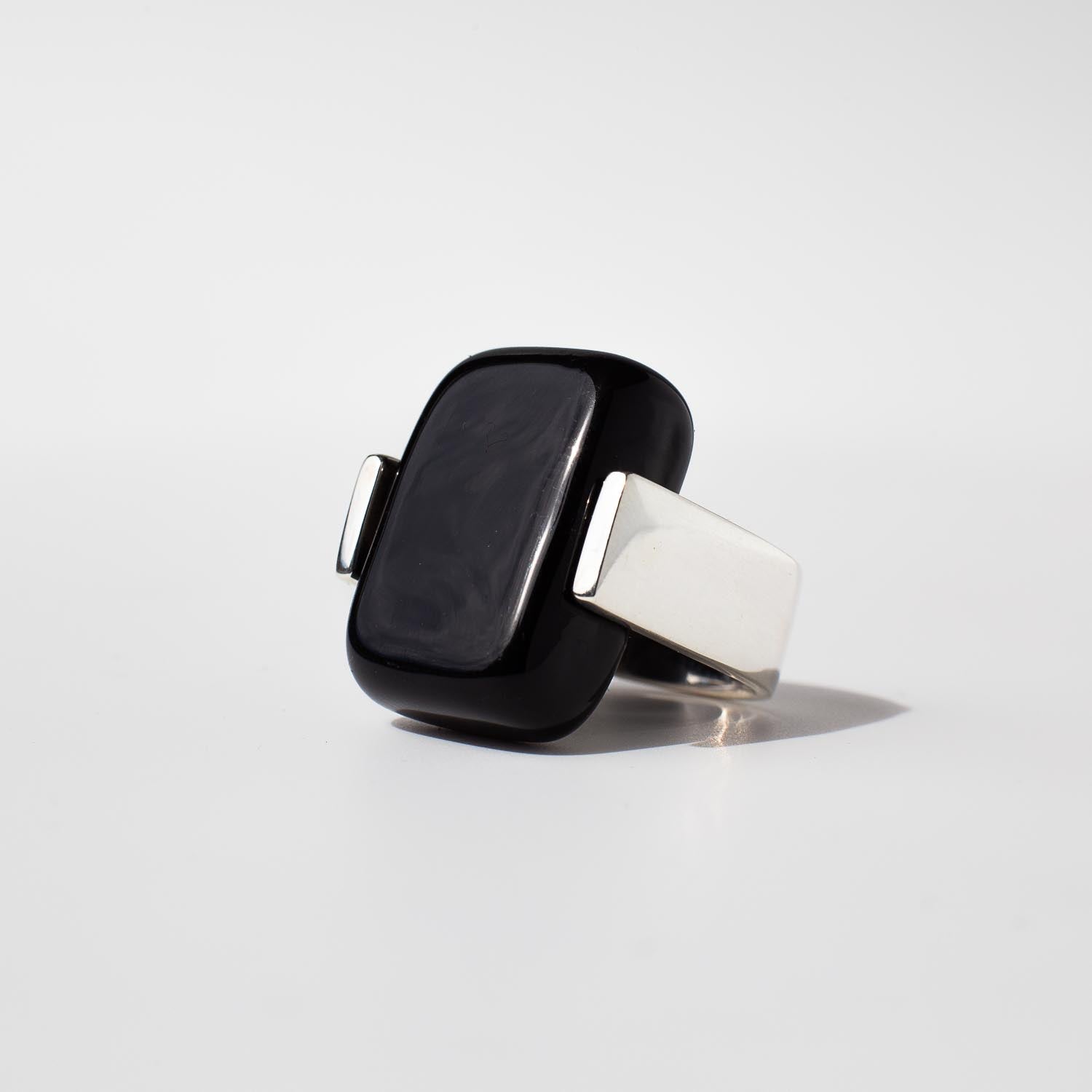 Empire Obsidian - Silver Ring