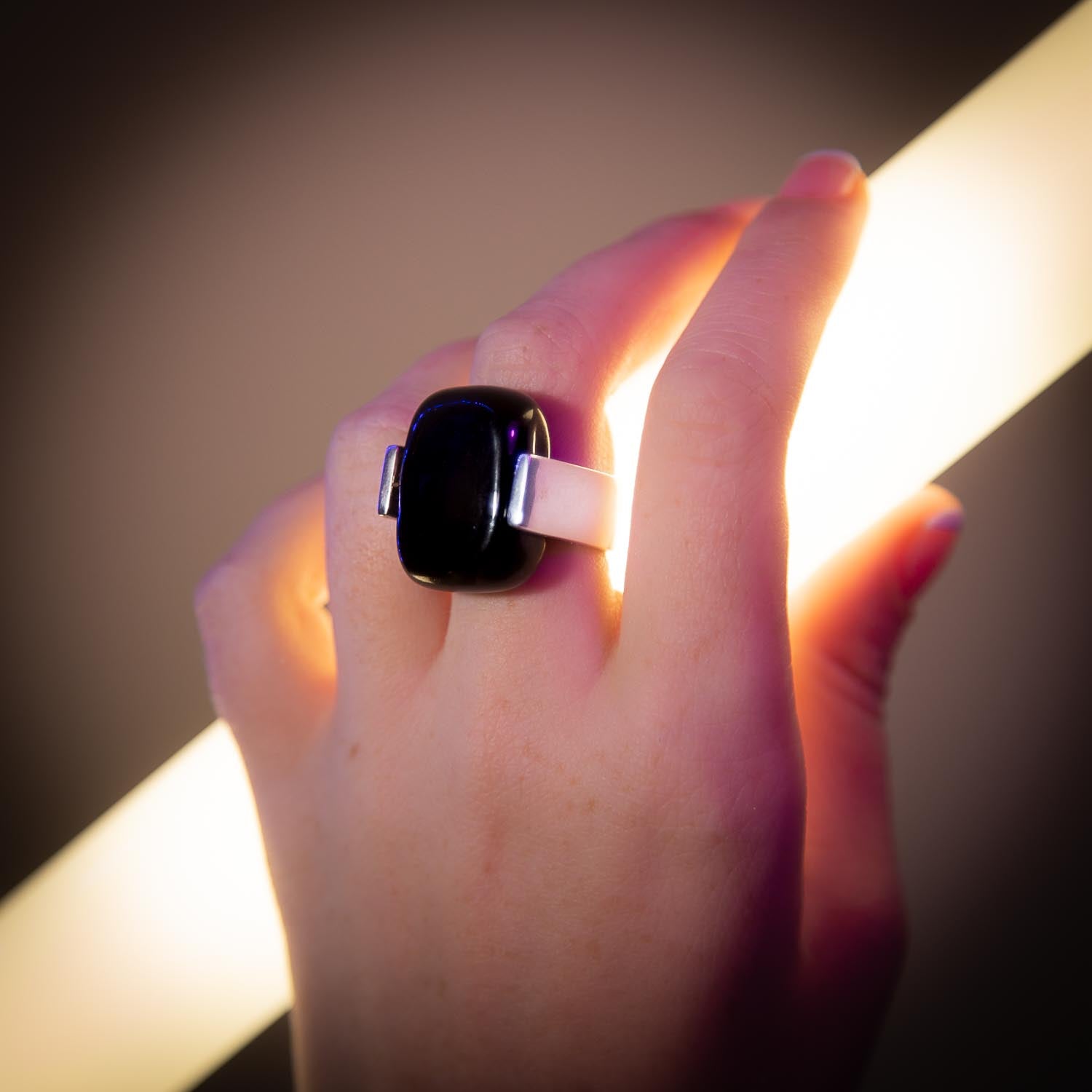 Empire Obsidian - Silver Ring