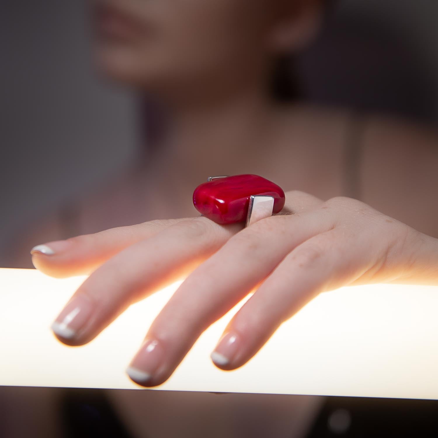 Empire Ruby - Silver Ring