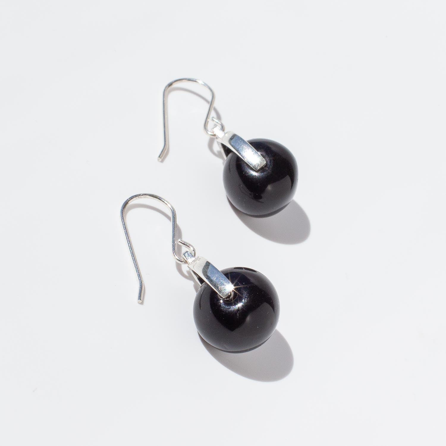 Venus Obsidian - Silver Earrings