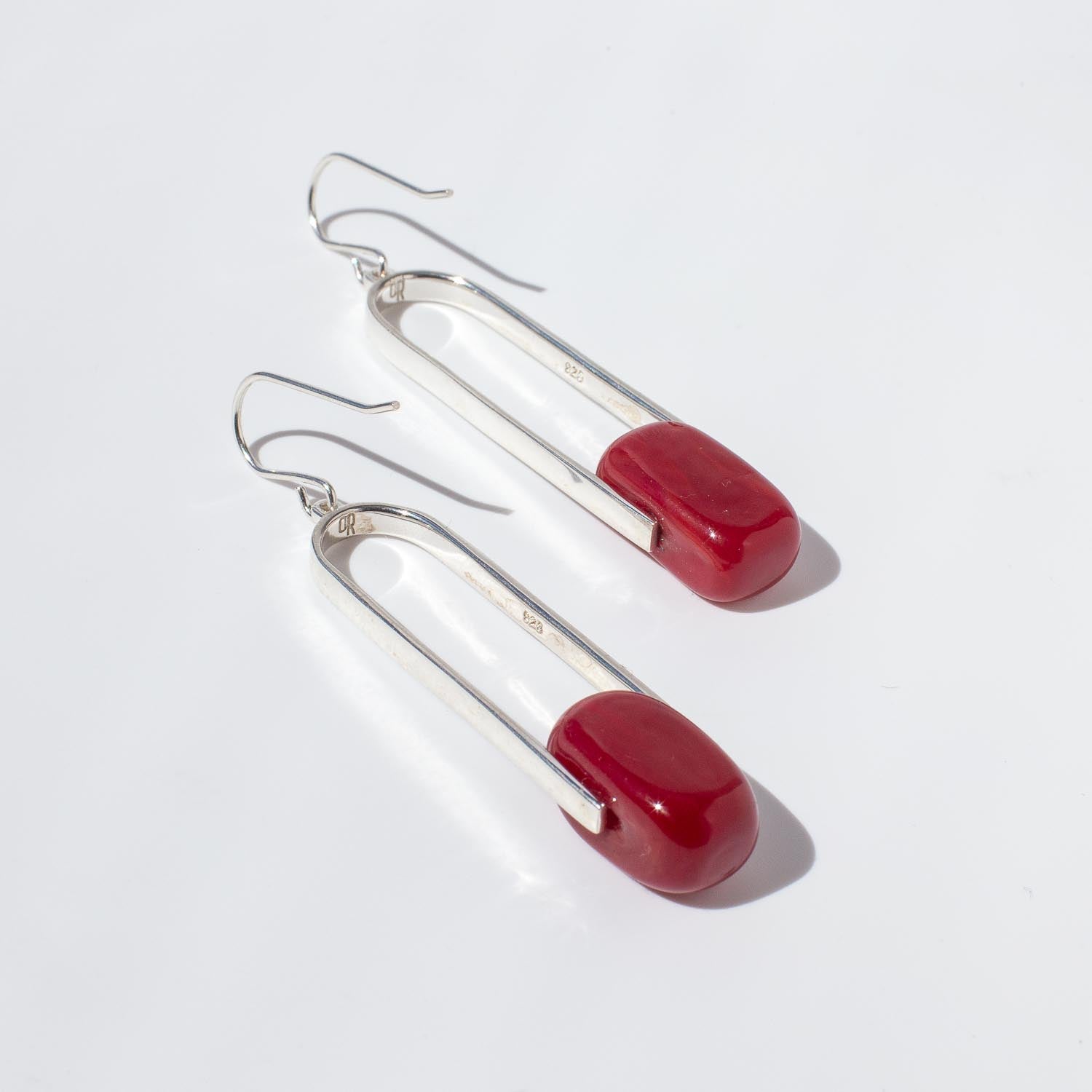 Empire Luxe Ruby - Silver Earrings
