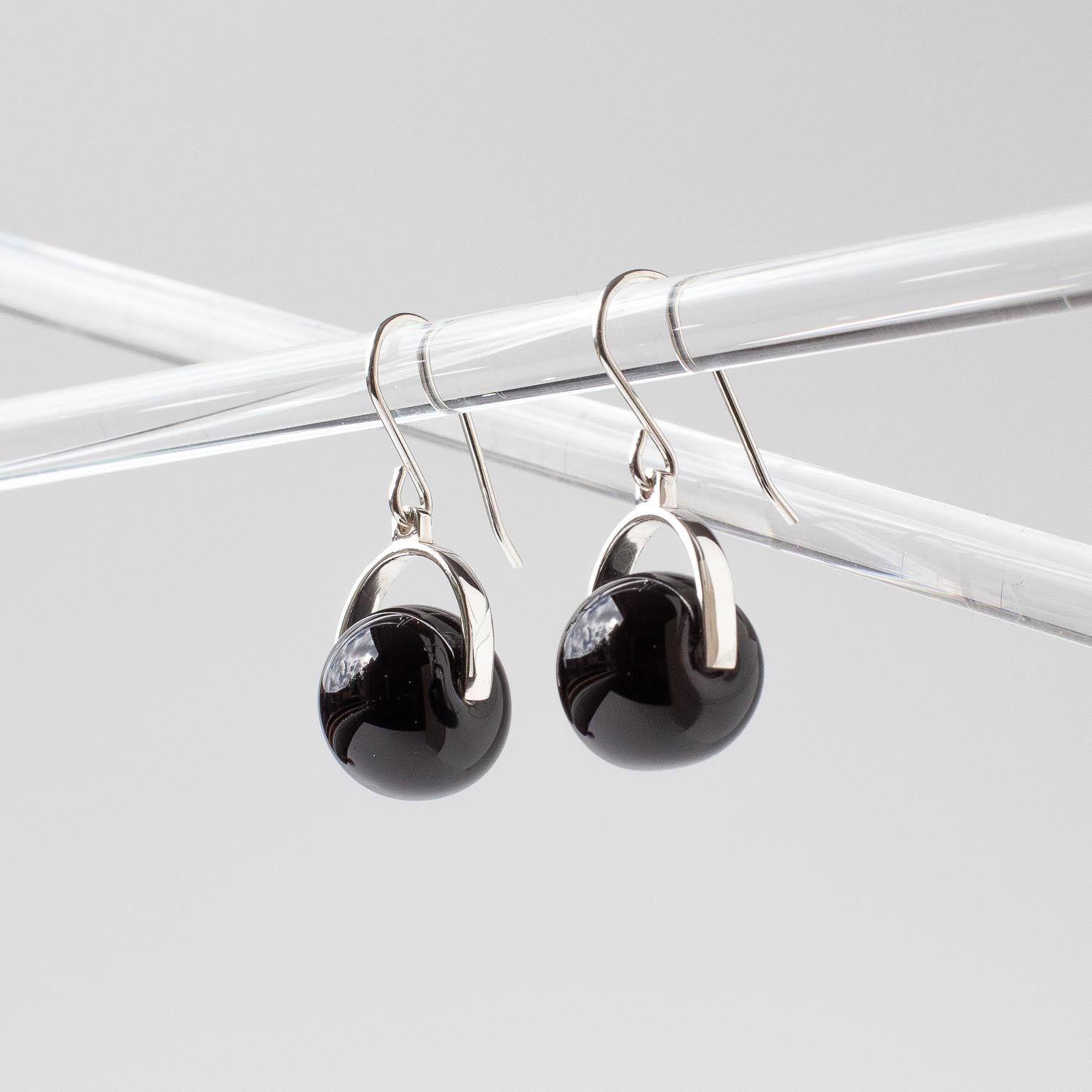 Venus Obsidian - Silver Earrings