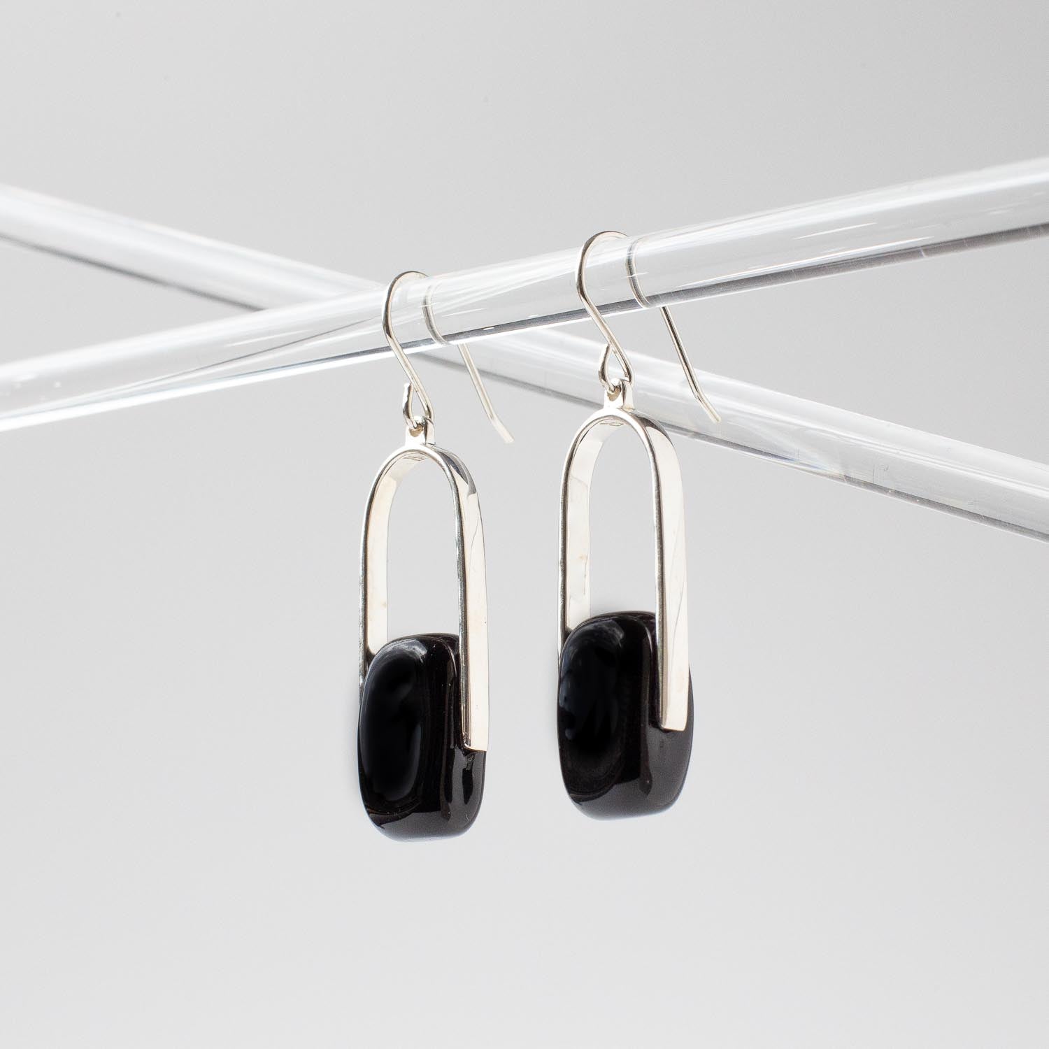 Empire Obsidian - Silver Earrings