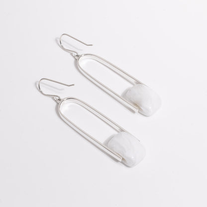Empire Luxe Cloud - Silver Earrings