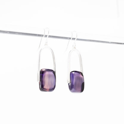 Empire African Violet - Silver Earrings