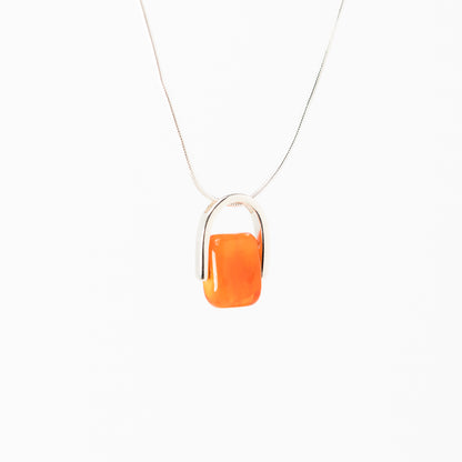 Empress Neon - Petite Silver Pendant Necklace