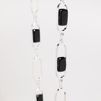 Empire Obsidian - Silver Necklace