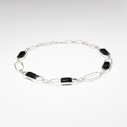 Empire Obsidian - Silver Necklace