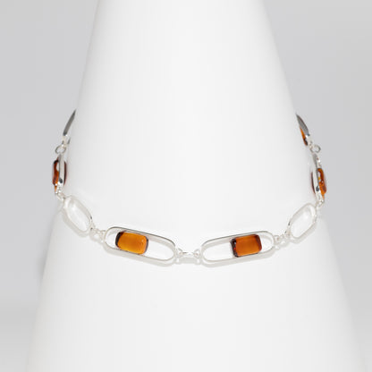 Empire Amberfire - Silver Necklace