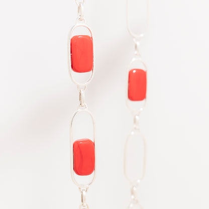 Empire Scarlet - Silver Necklace