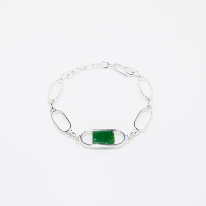 Empire Forest Green - Silver Bracelet