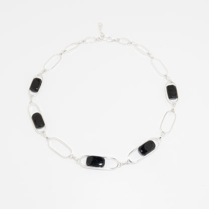 Empire Obsidian - Silver Necklace