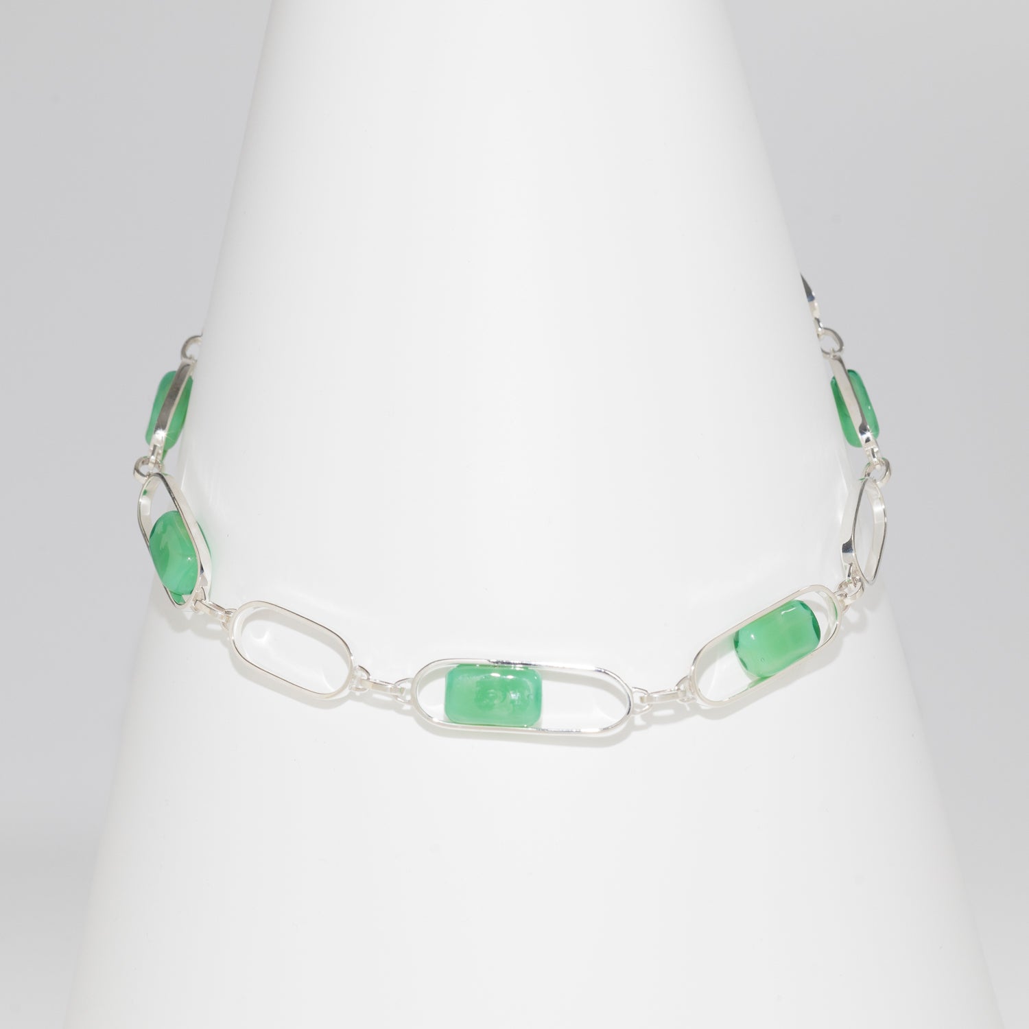 Empire Sea Green - Silver Necklace