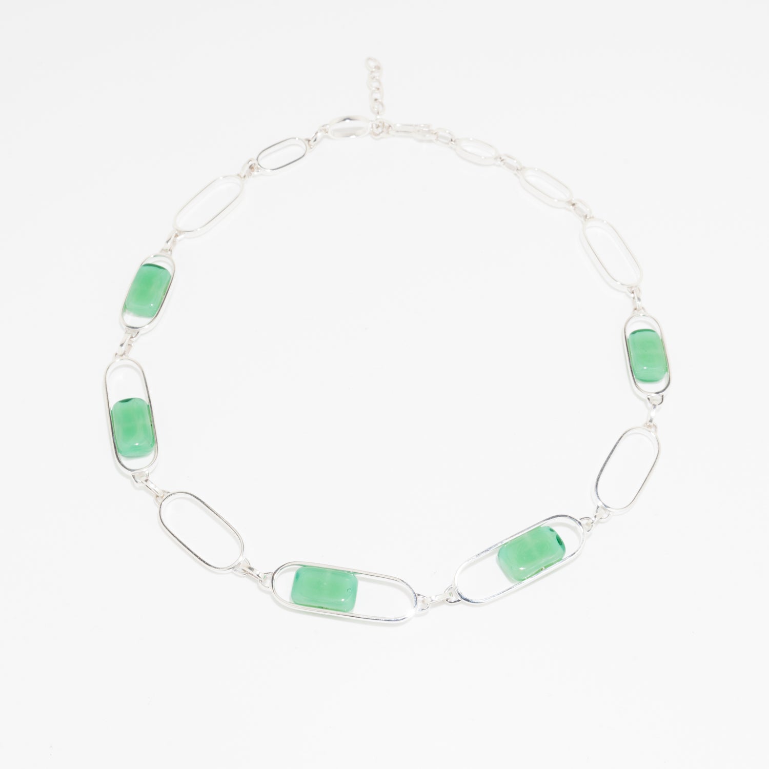 Empire Sea Green - Silver Necklace
