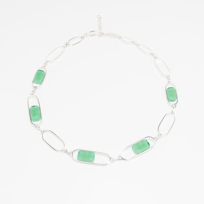 Empire Sea Green - Silver Necklace