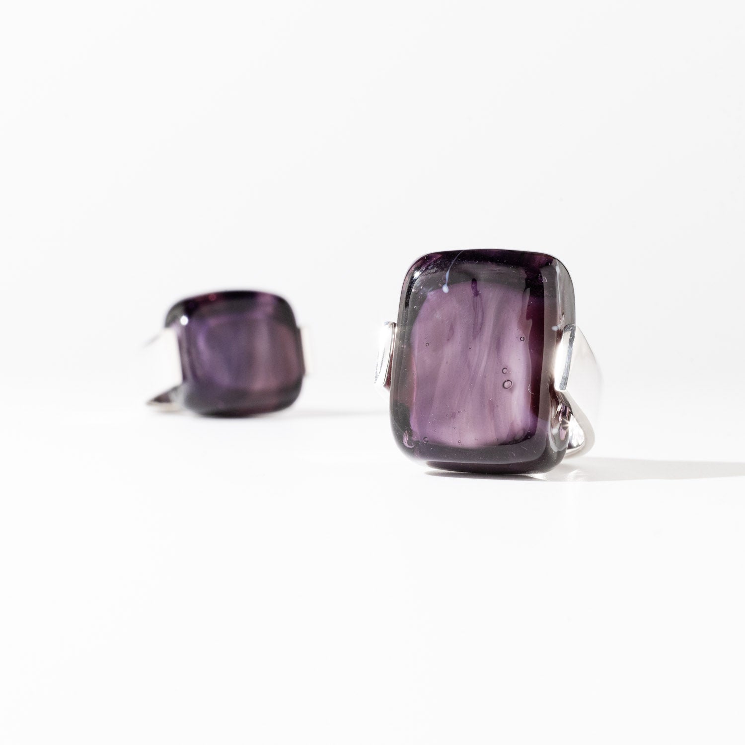 Empire African Violet - Silver Ring