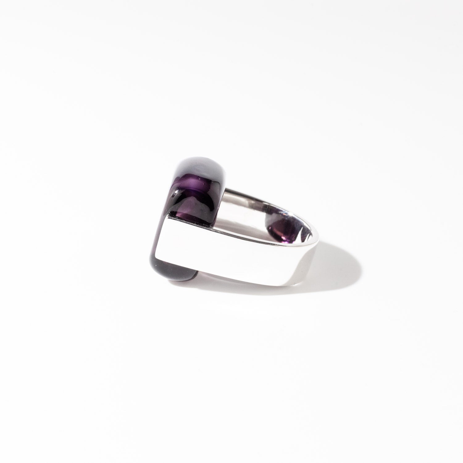 Empire African Violet - Silver Ring