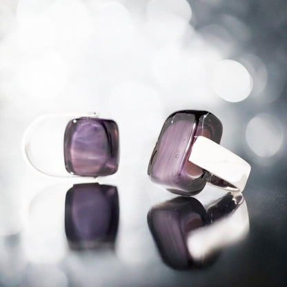 Empire African Violet - Silver Ring