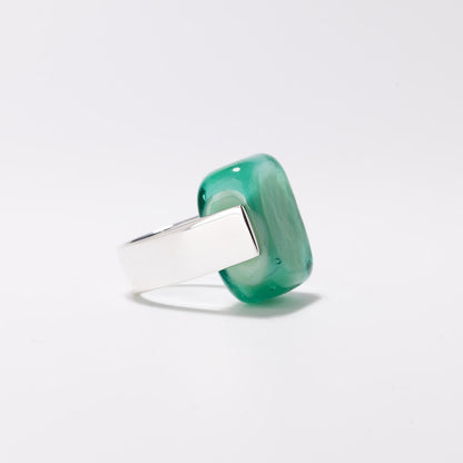 Empire Sea Green - Silver Ring