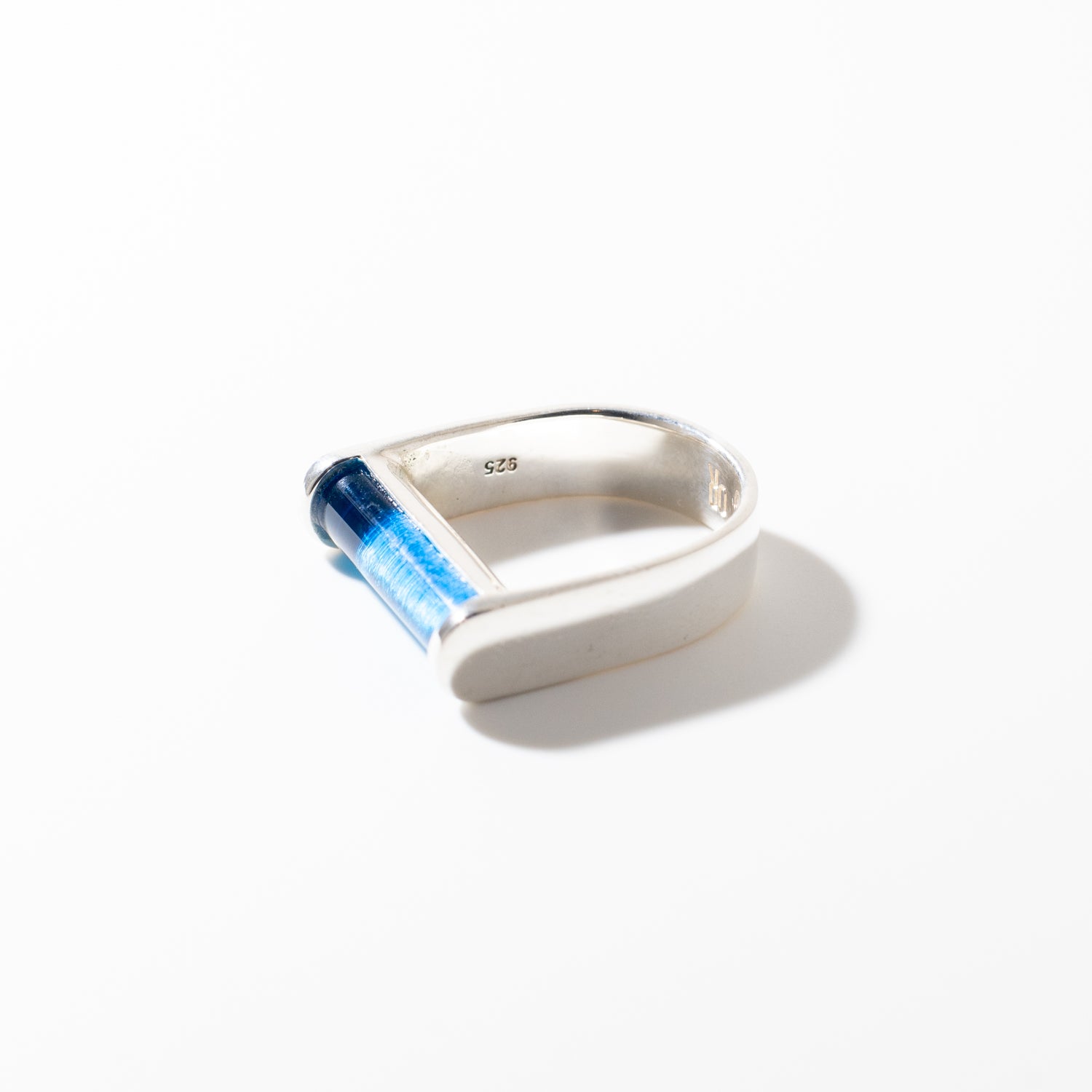 Juno Aqua - Silver Ring