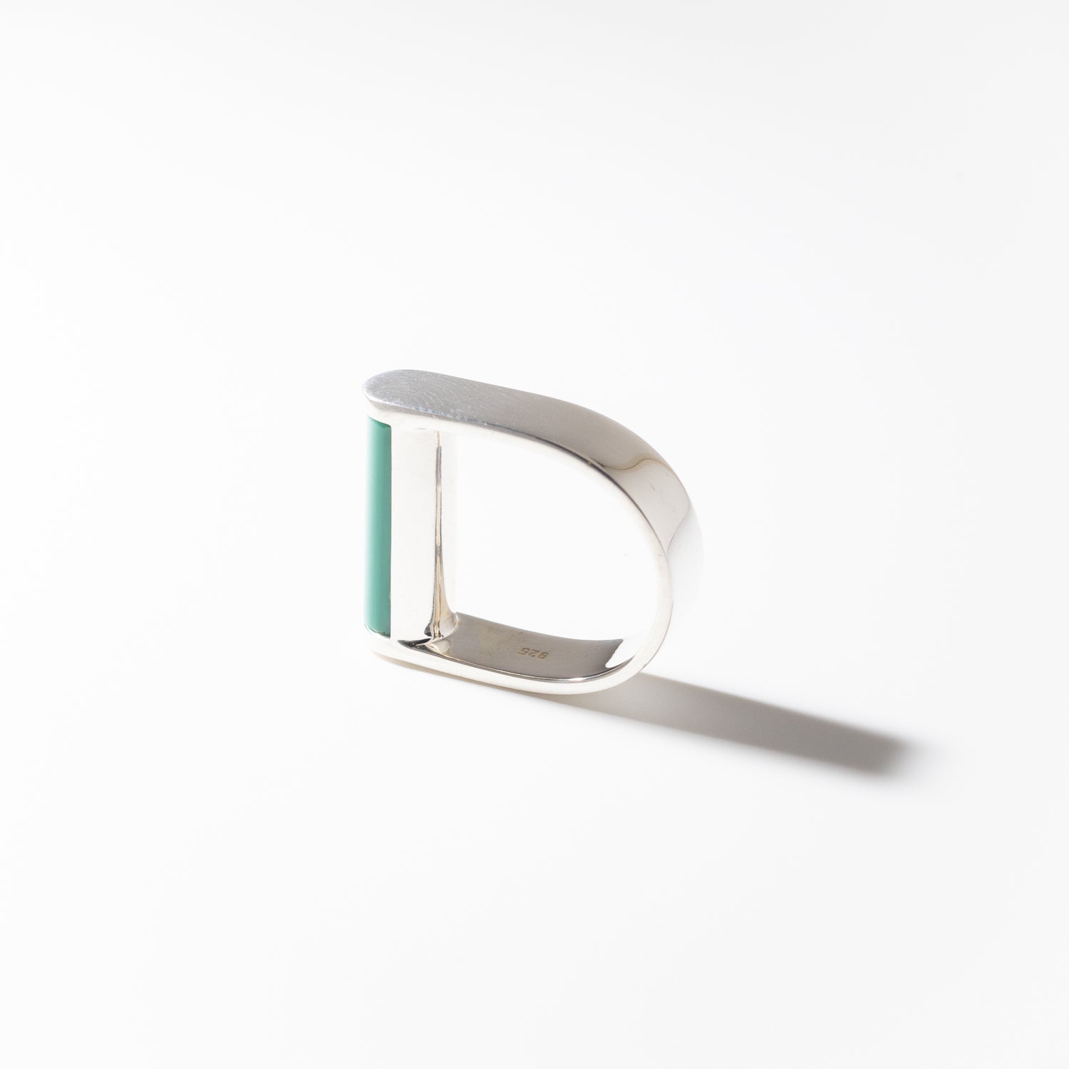 Juno Deep Jade - Silver Ring