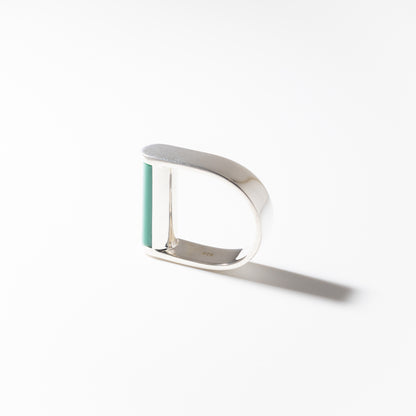 Juno Deep Jade - Silver Ring