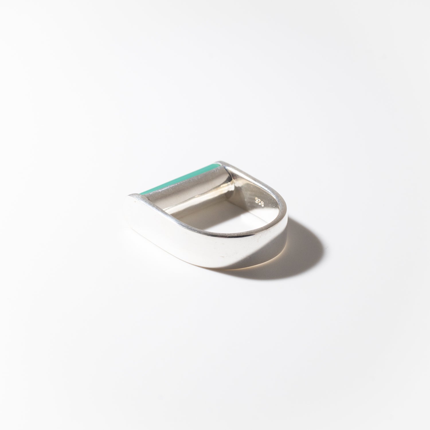 Juno Deep Jade - Silver Ring