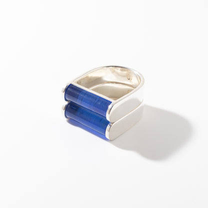 Juno Dusk Blue - Silver Ring